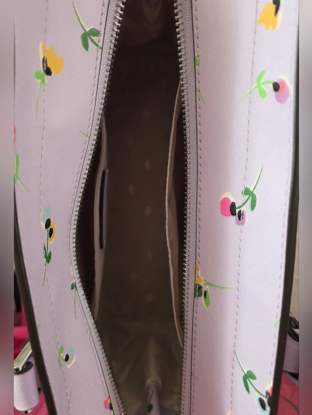 kate spade Lilac Floral Satchel Crossbody - Picture 3 of 5